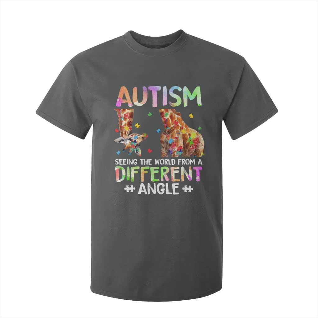 Autism Support Giraffe T Shirt For Kid Seeing The World Differently ASD