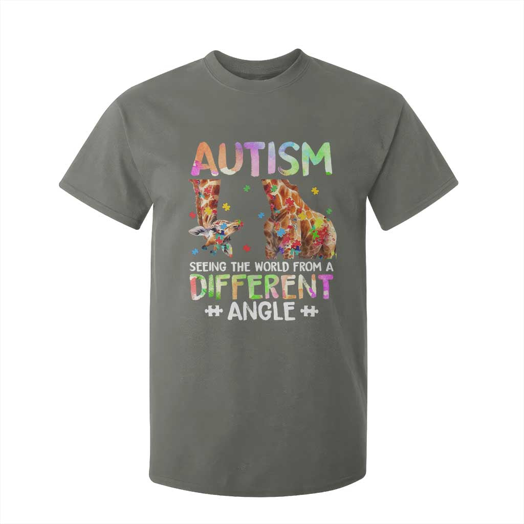 Autism Support Giraffe T Shirt For Kid Seeing The World Differently ASD