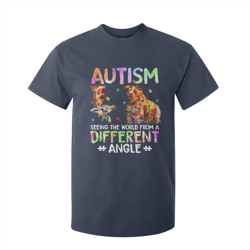 Autism Support Giraffe T Shirt For Kid Seeing The World Differently ASD
