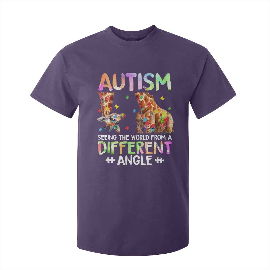 Autism Support Giraffe T Shirt For Kid Seeing The World Differently ASD