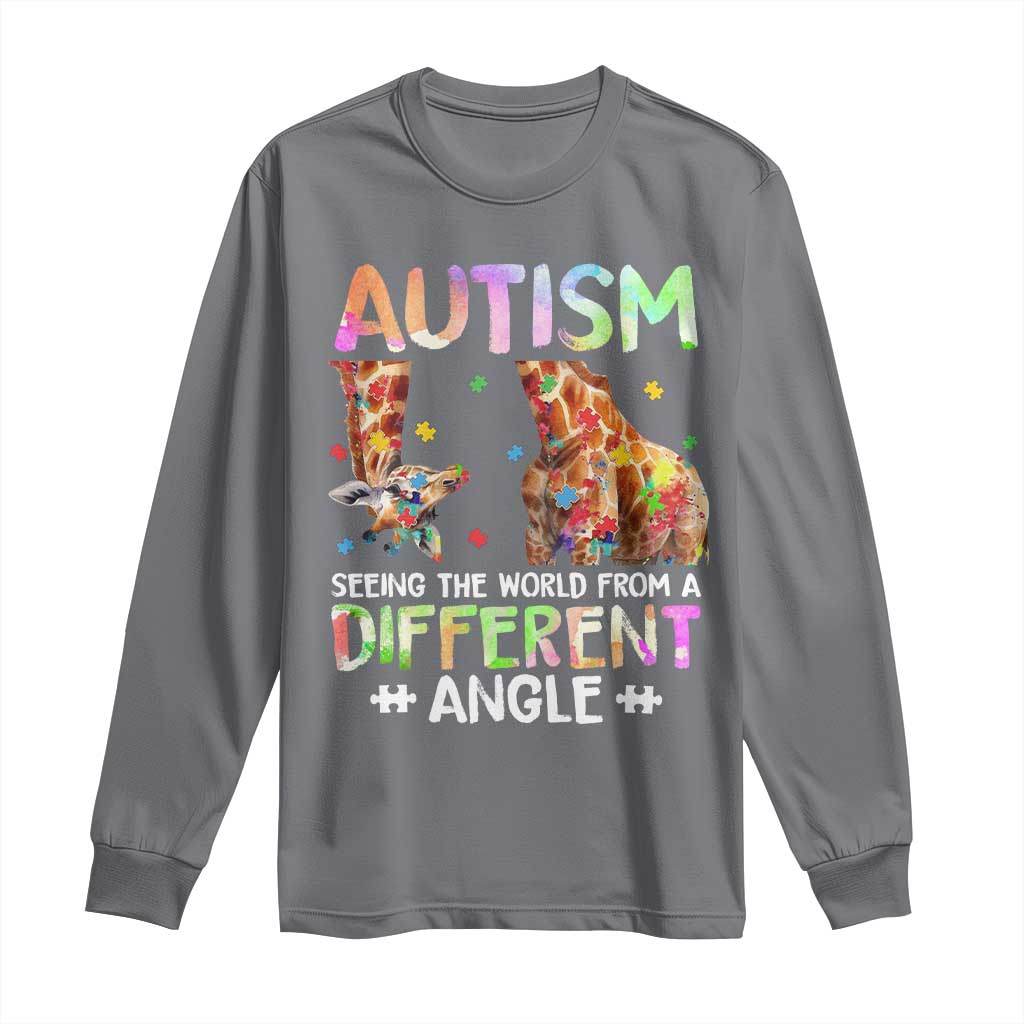 Autism Support Giraffe Long Sleeve Shirt Seeing The World Differently ASD