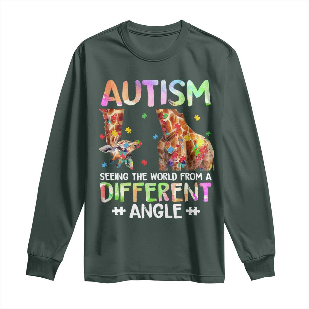 Autism Support Giraffe Long Sleeve Shirt Seeing The World Differently ASD