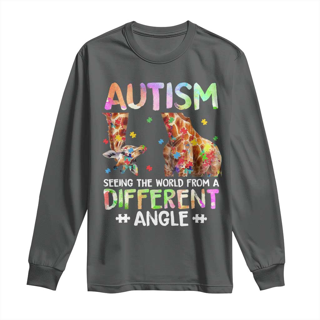 Autism Support Giraffe Long Sleeve Shirt Seeing The World Differently ASD
