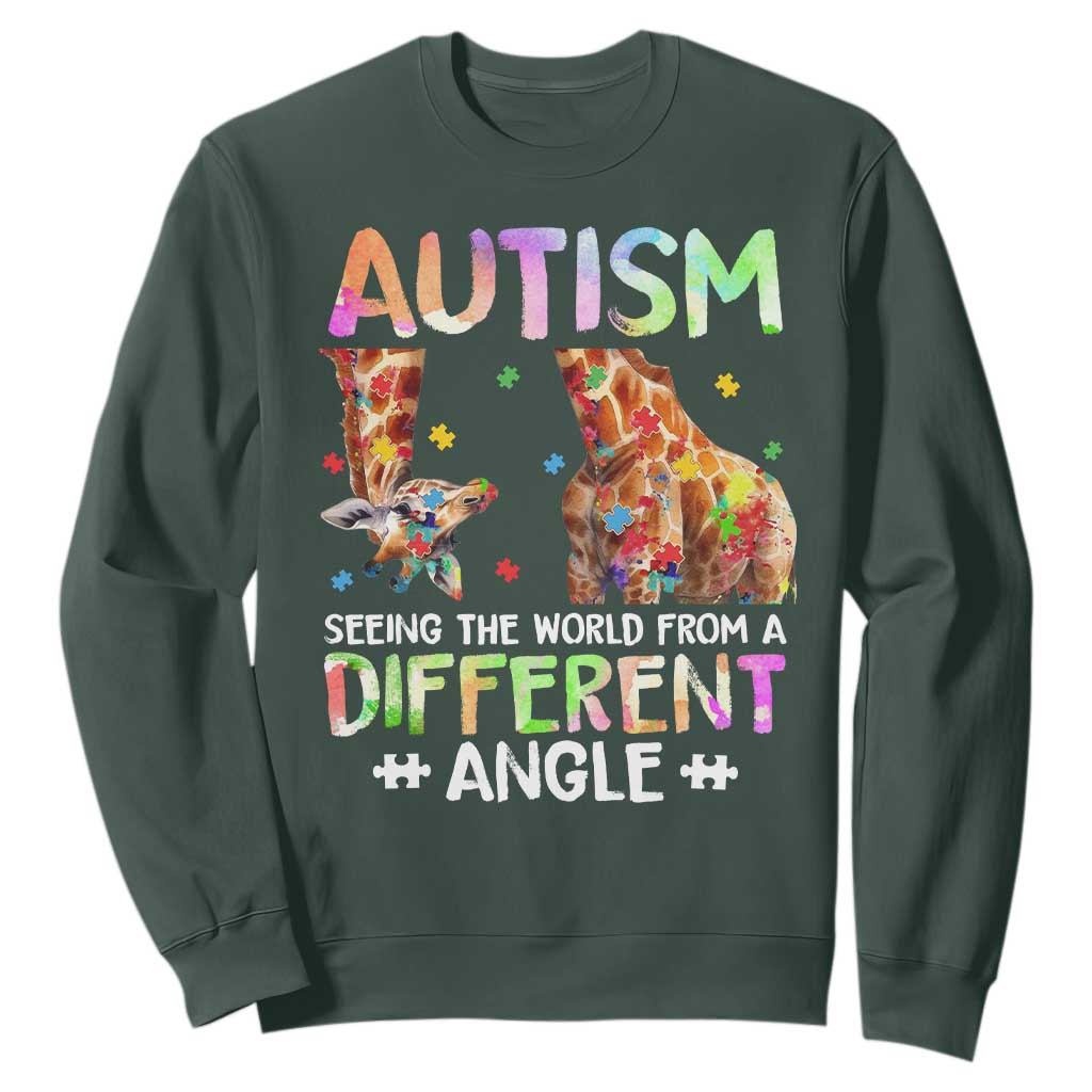 Autism Support Giraffe Sweatshirt Seeing The World Differently ASD