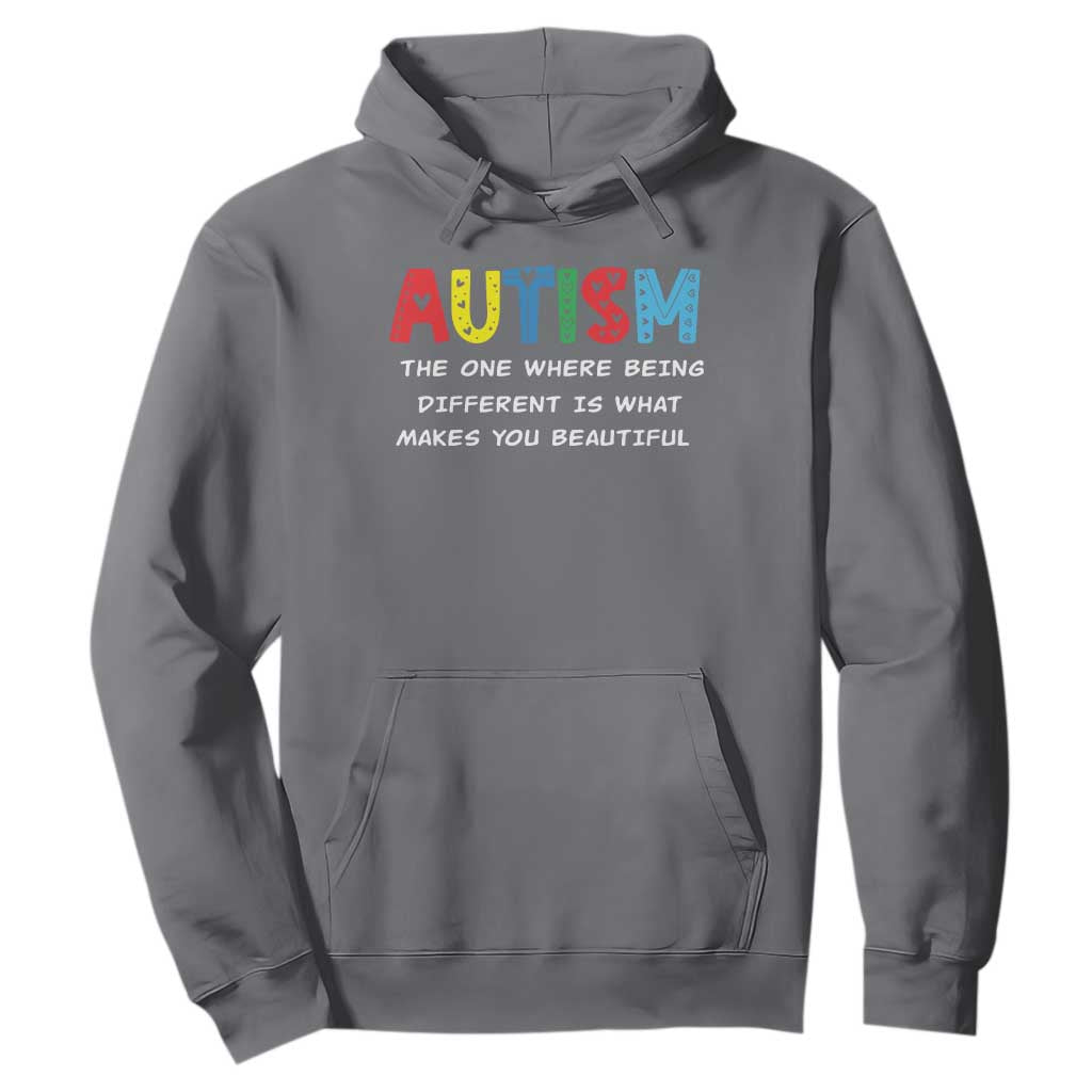 Autism Support Hoodie Different Makes You Beautiful ASD Month