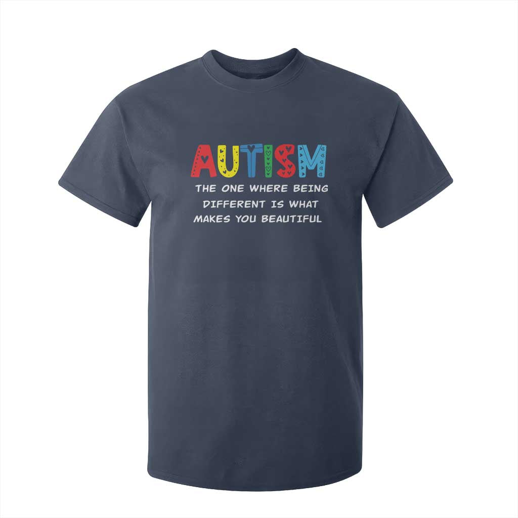 Autism Support T Shirt For Kid Different Makes You Beautiful ASD Month