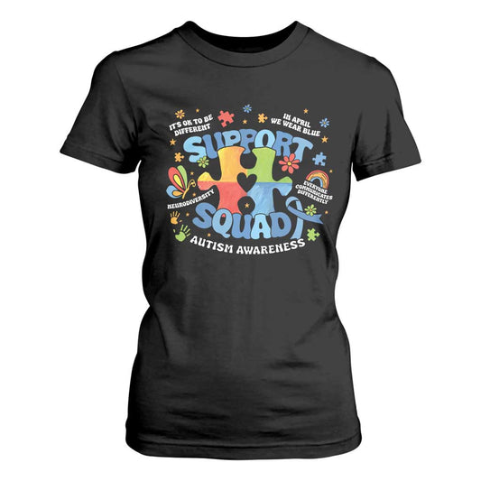 Autism Support Squad T Shirt For Women