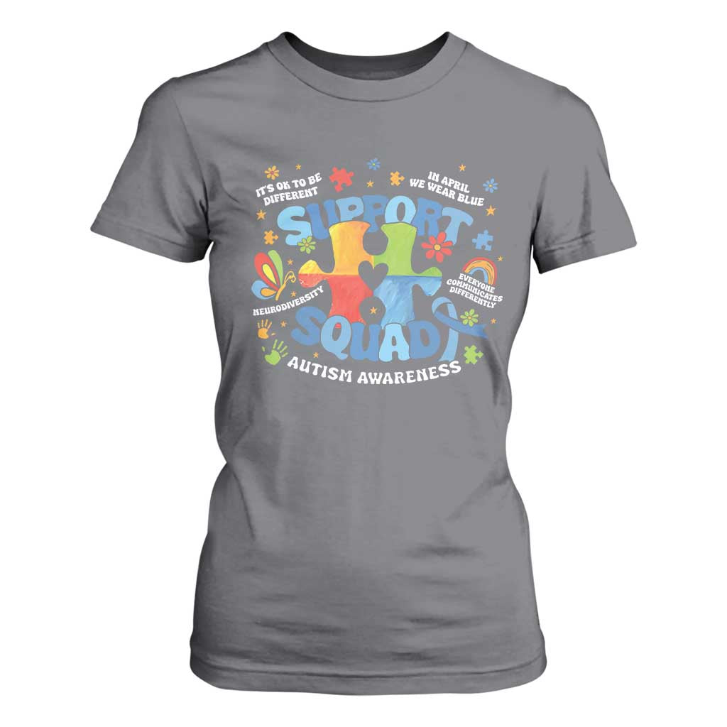 Autism Support Squad T Shirt For Women