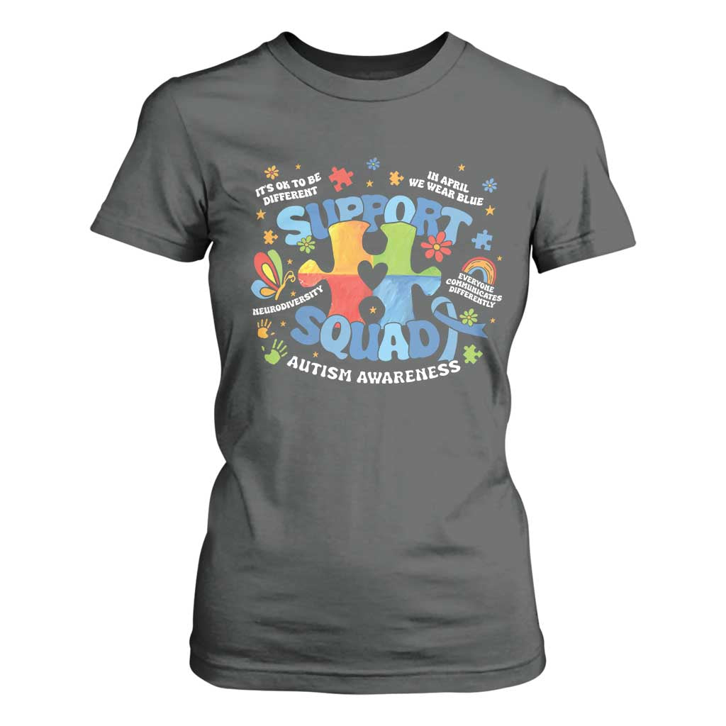 Autism Support Squad T Shirt For Women