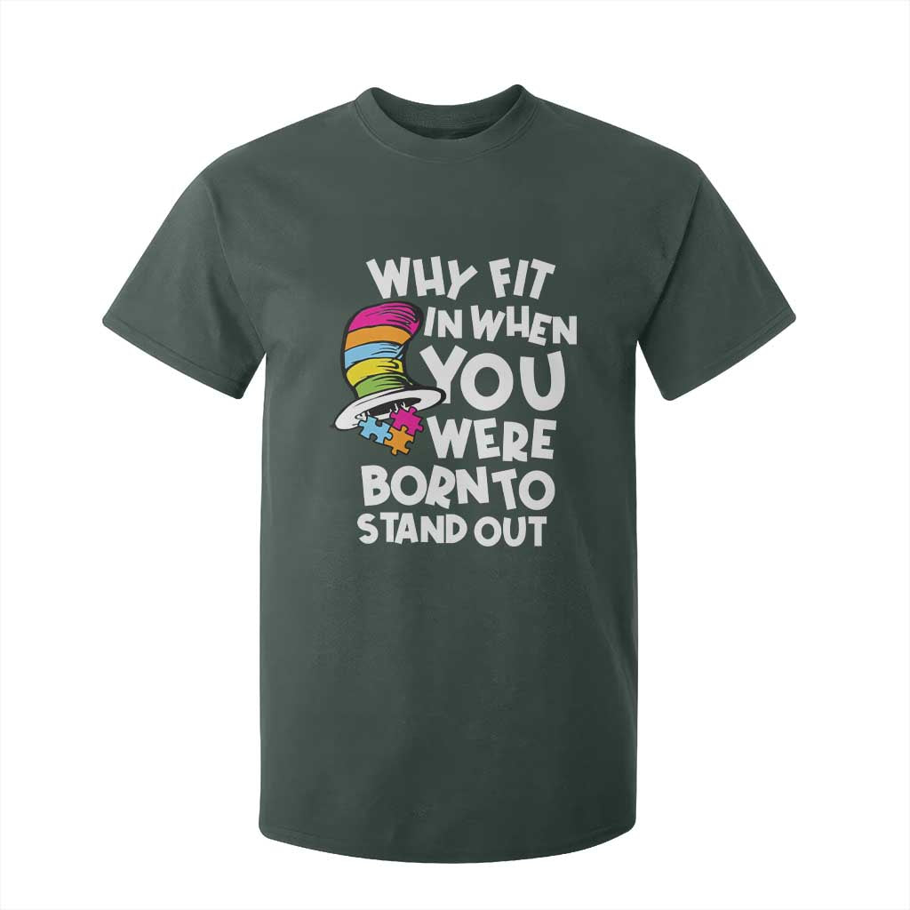 Autism Support T Shirt For Kid Why Fit In When You Were Born To Stand Out Autistic Pride