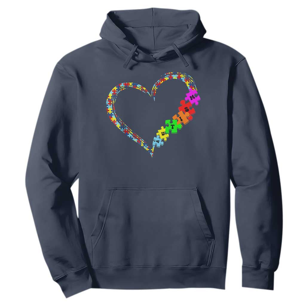 Autism Support Love Heart Puzzle Piece Hoodie