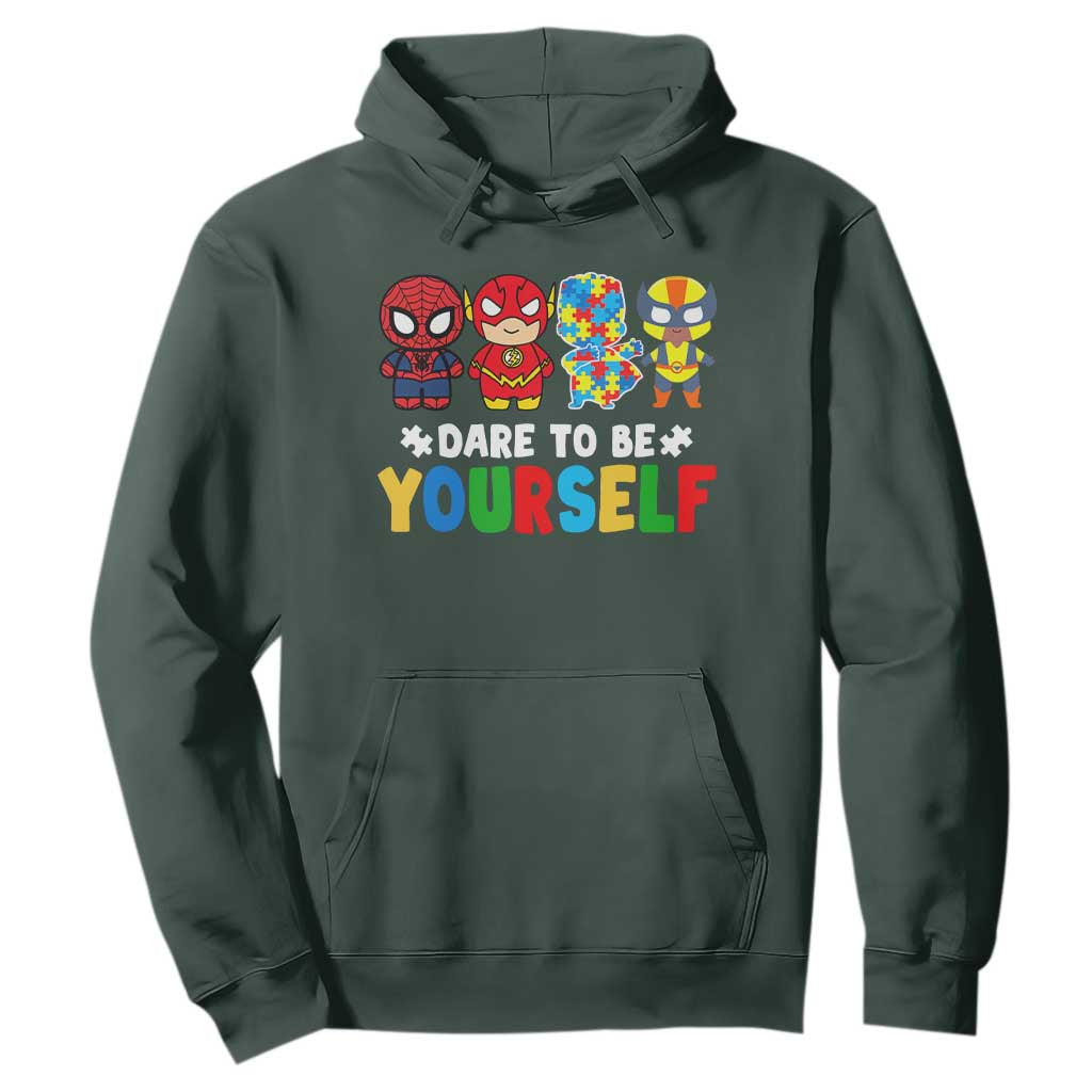 Autism Support Superheroes Hoodie Dare To Be Yourself