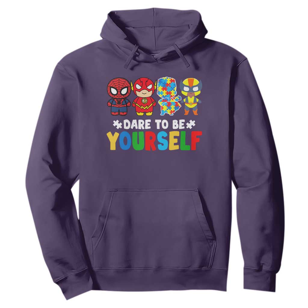 Autism Support Superheroes Hoodie Dare To Be Yourself
