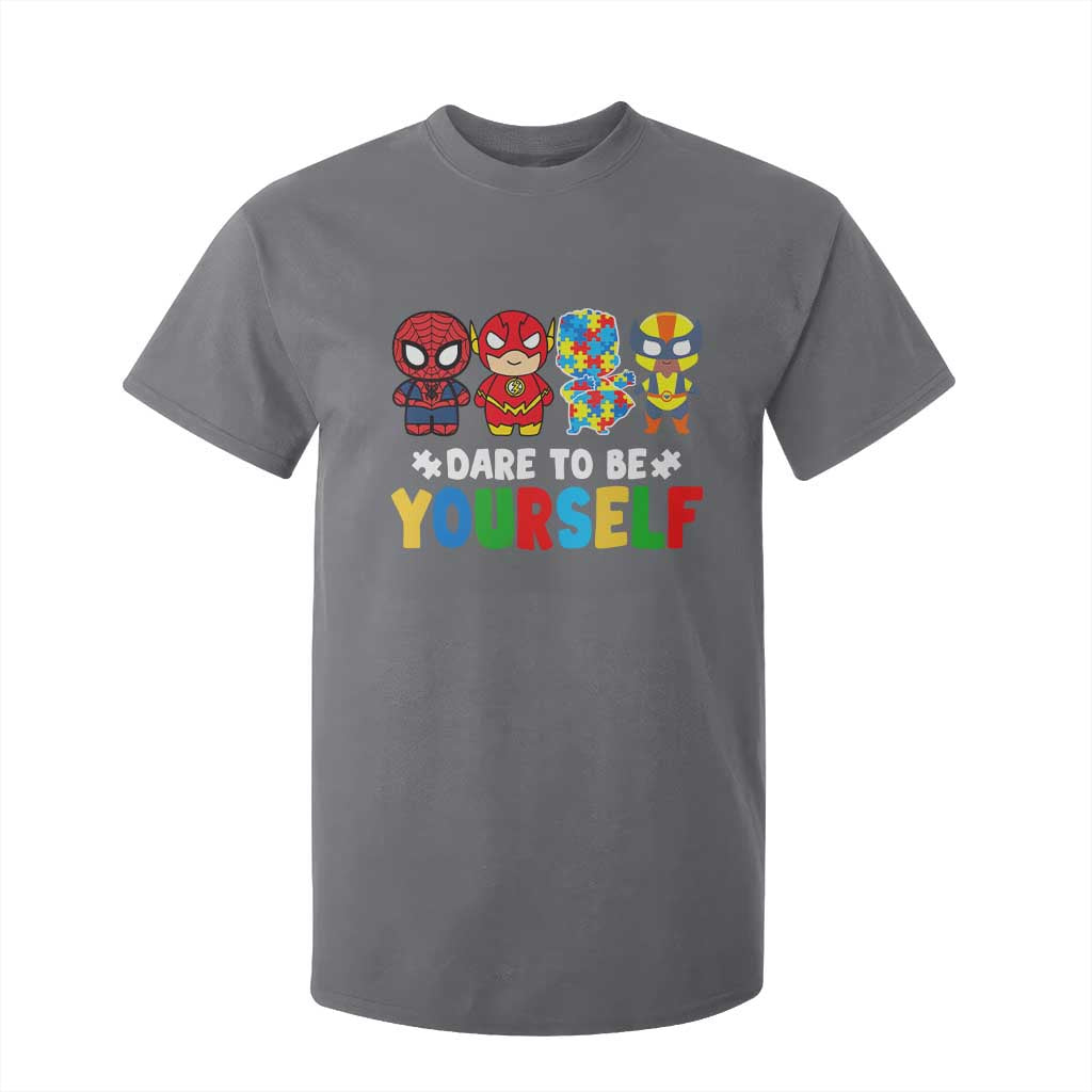 Autism Support Superheroes T Shirt For Kid Dare To Be Yourself