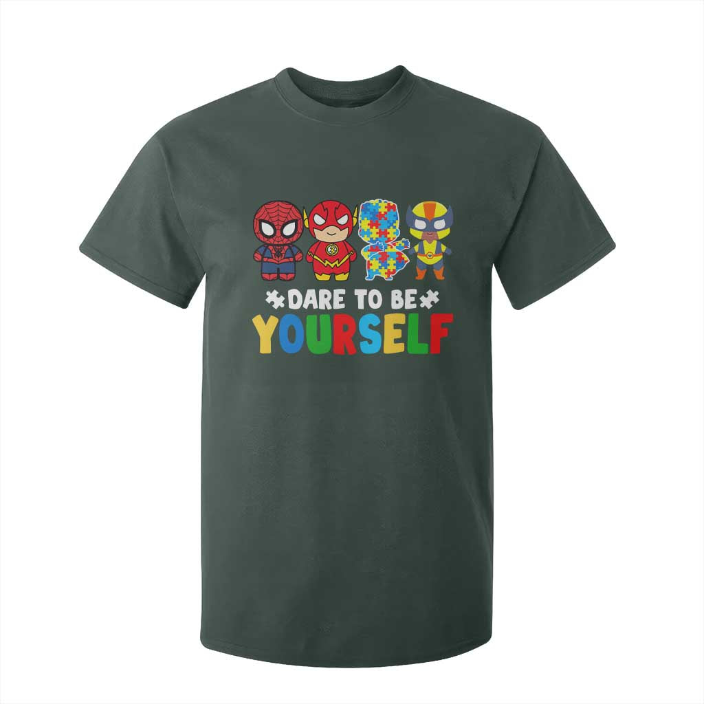 Autism Support Superheroes T Shirt For Kid Dare To Be Yourself
