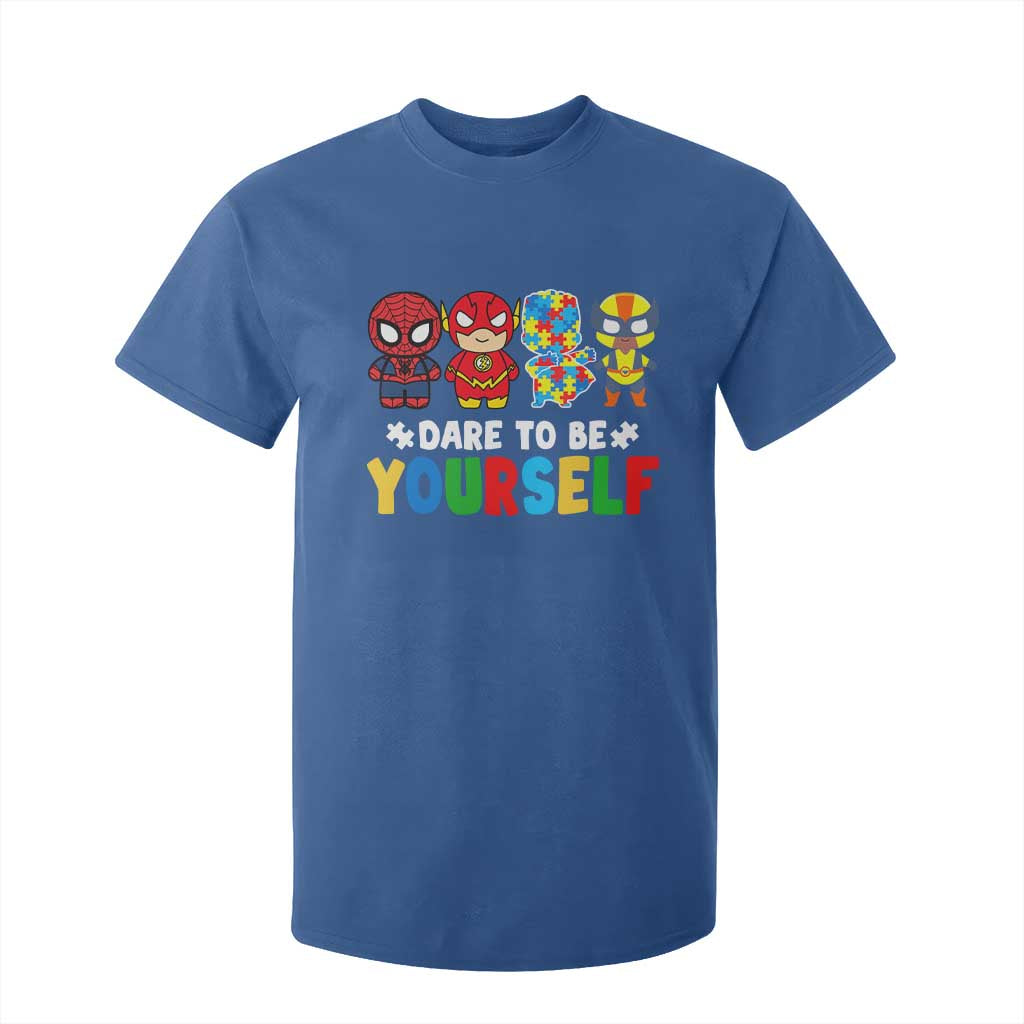 Autism Support Superheroes T Shirt For Kid Dare To Be Yourself