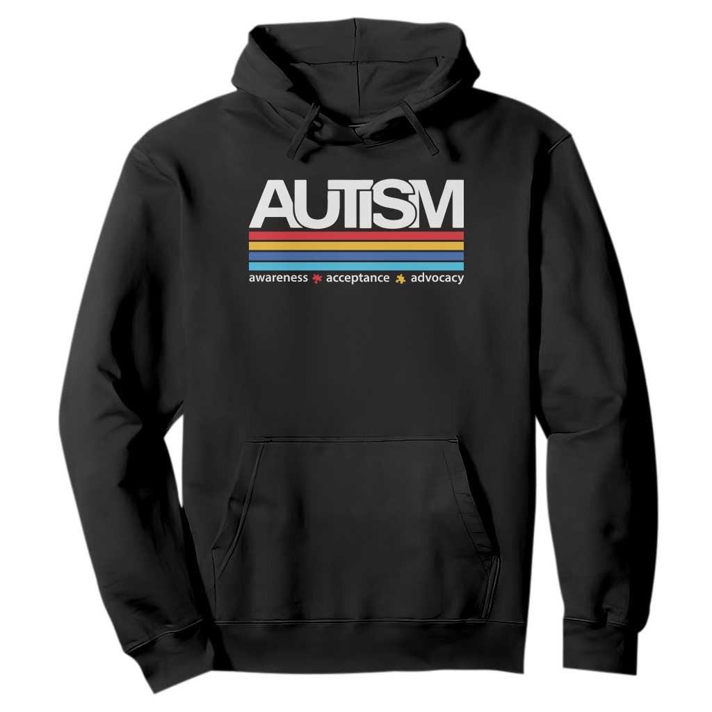 Retro Autism Support Acceptance Hoodie