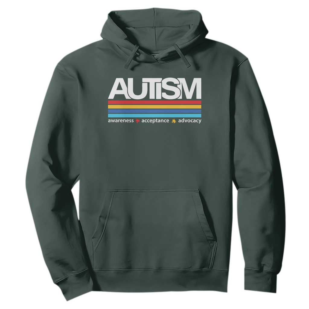 Retro Autism Support Acceptance Hoodie