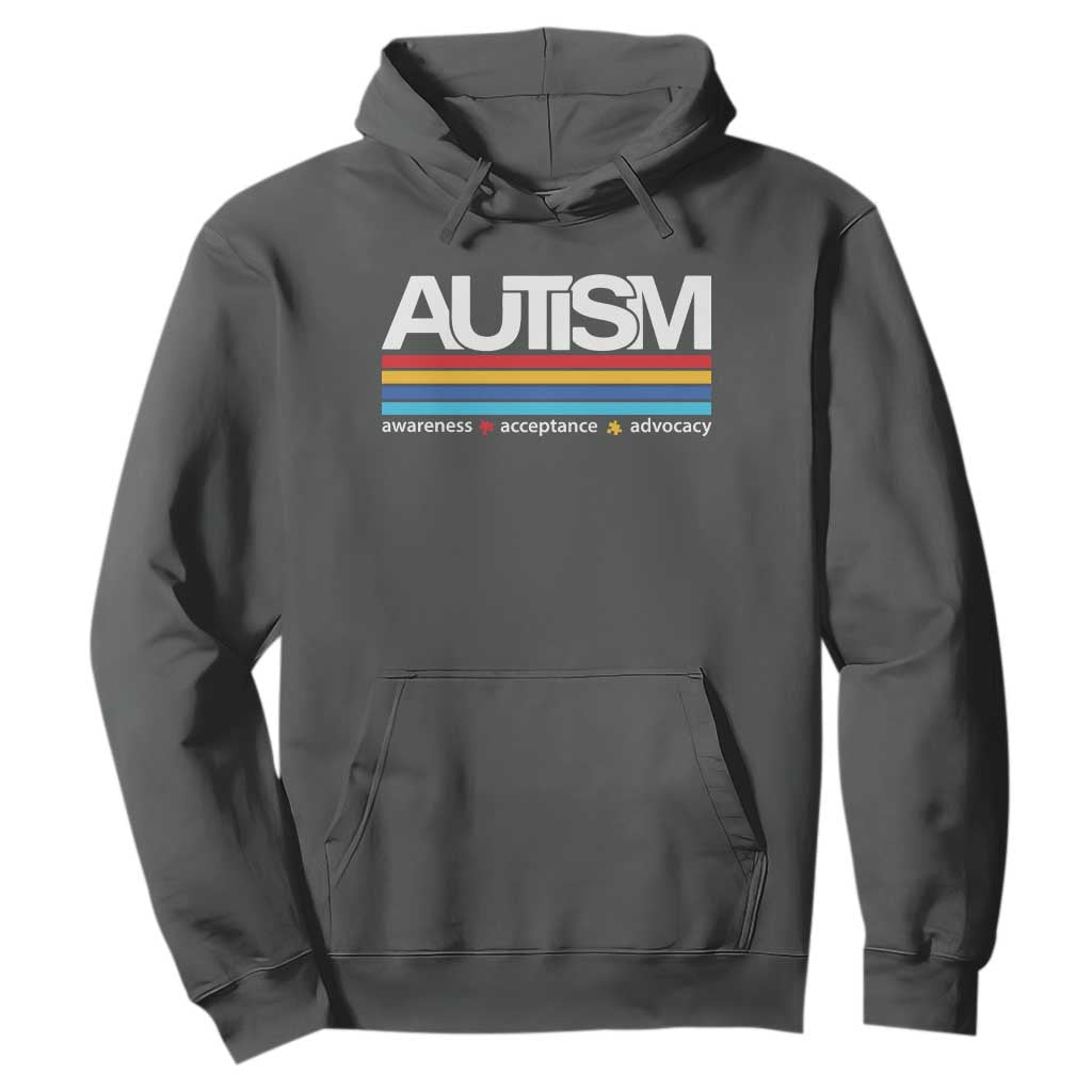 Retro Autism Support Acceptance Hoodie