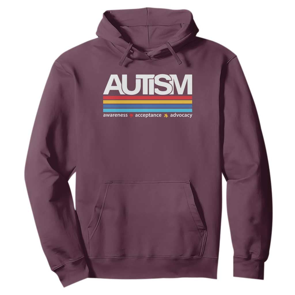 Retro Autism Support Acceptance Hoodie