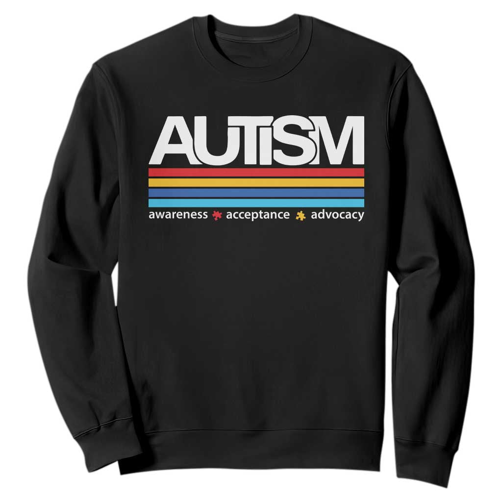 Retro Autism Support Acceptance Sweatshirt