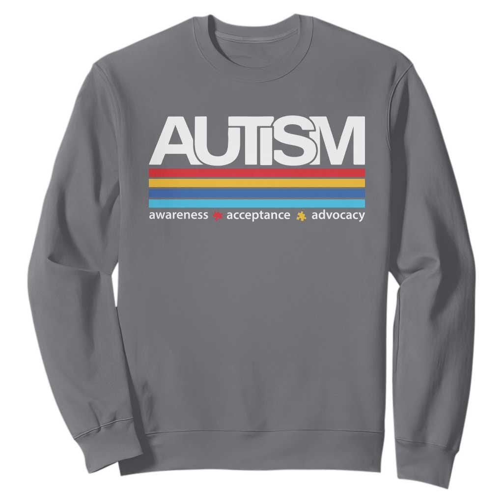 Retro Autism Support Acceptance Sweatshirt