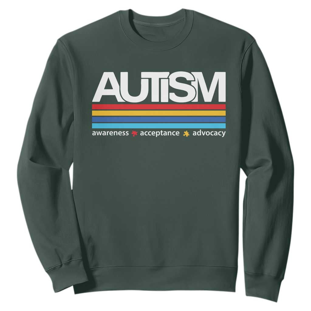 Retro Autism Support Acceptance Sweatshirt