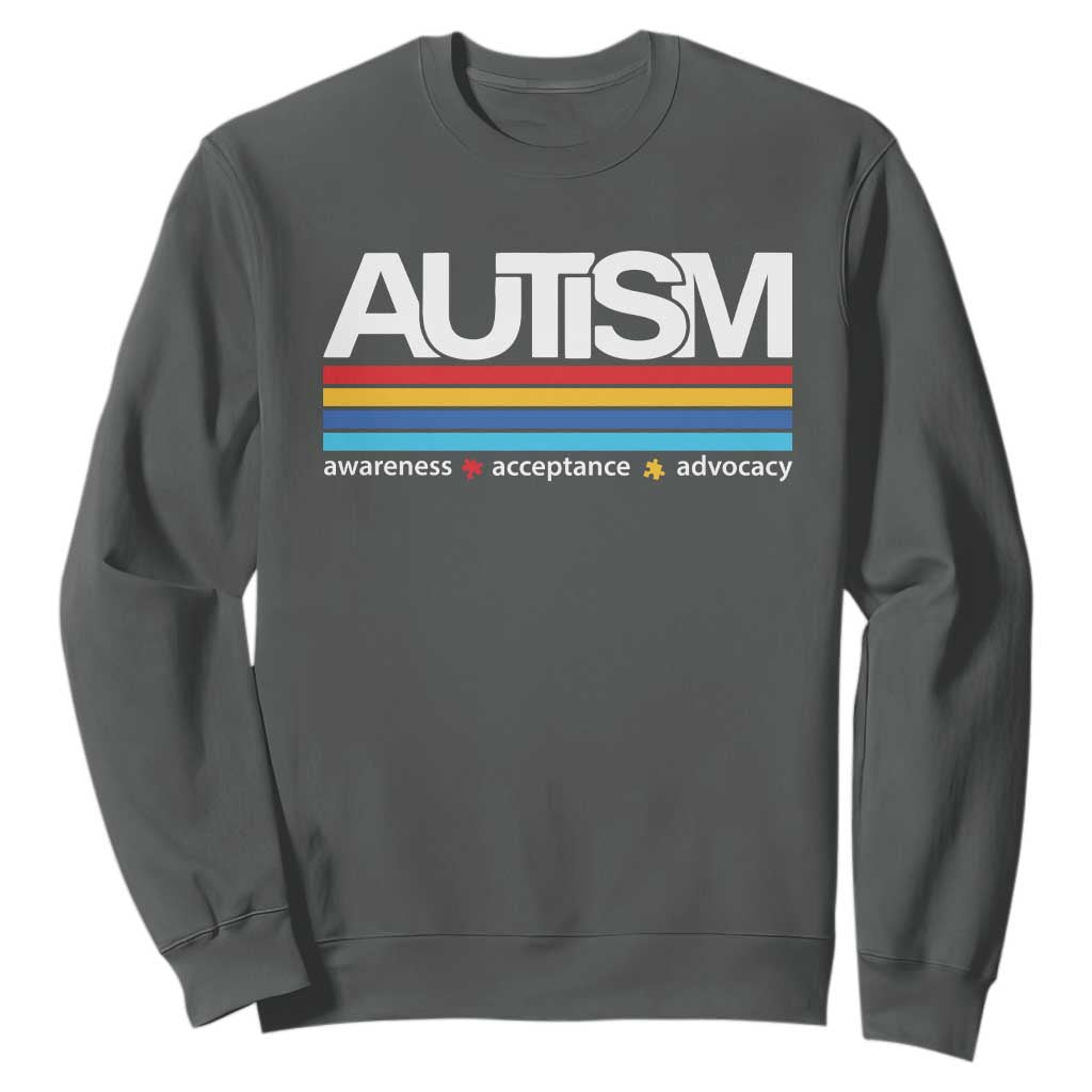 Retro Autism Support Acceptance Sweatshirt