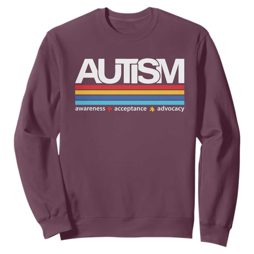 Retro Autism Support Acceptance Sweatshirt