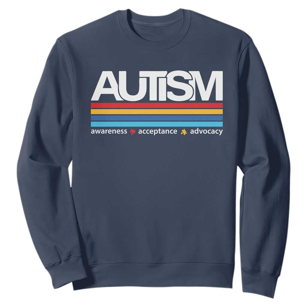 Retro Autism Support Acceptance Sweatshirt