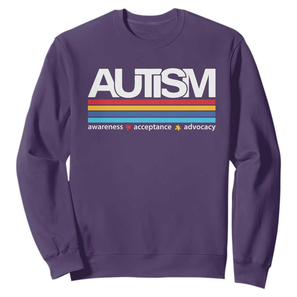 Retro Autism Support Acceptance Sweatshirt