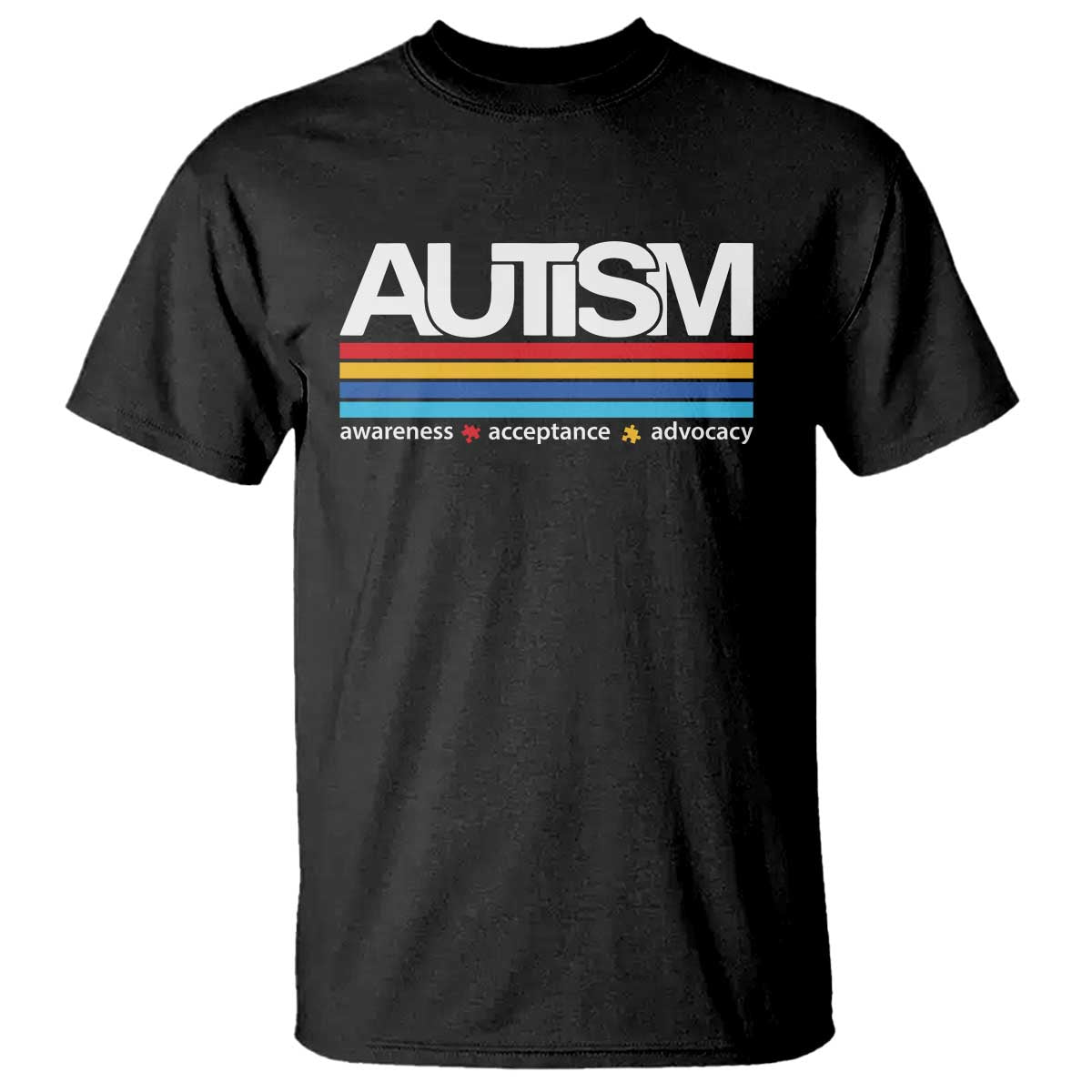 Retro Autism Support Acceptance T Shirt