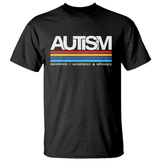 Retro Autism Support Acceptance T Shirt