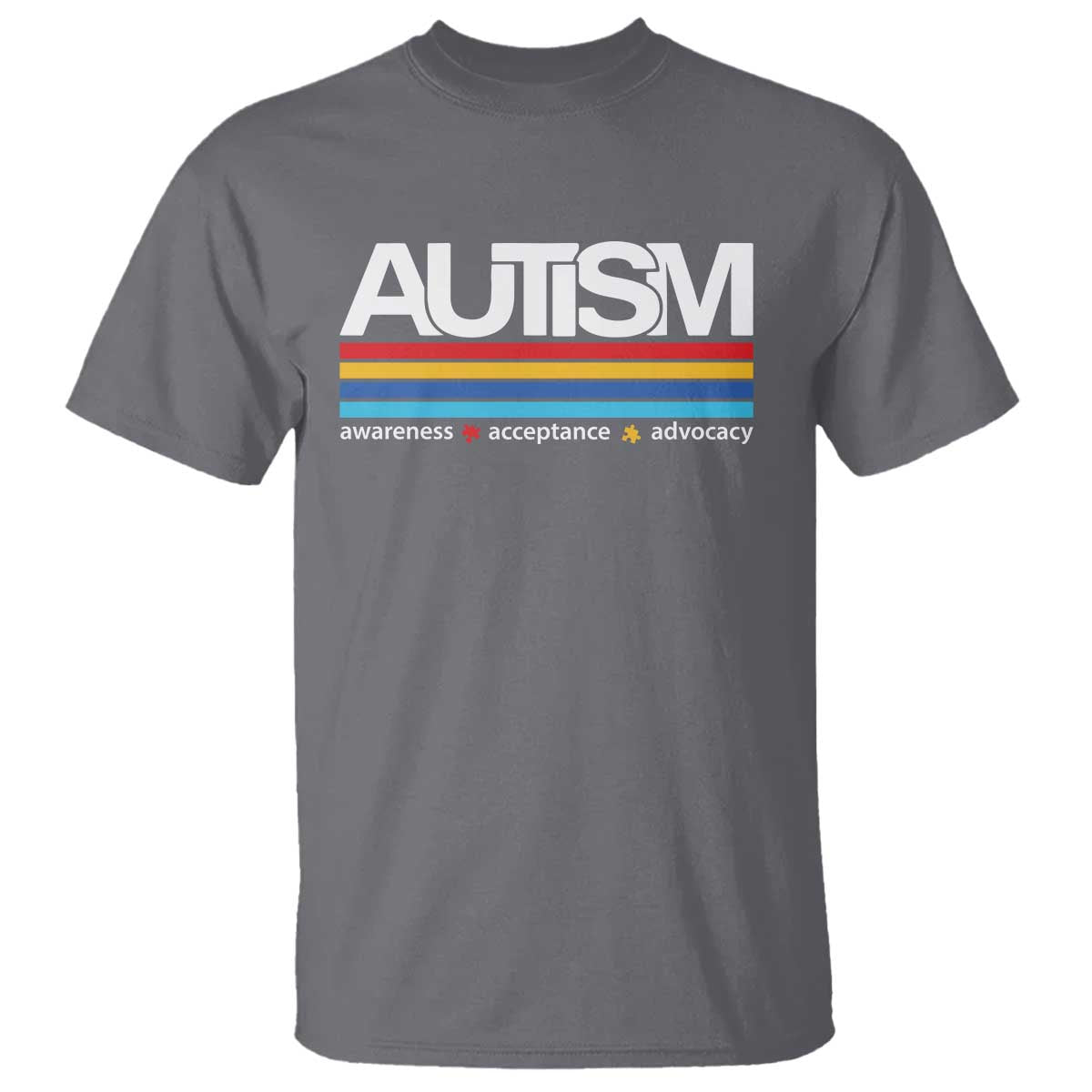 Retro Autism Support Acceptance T Shirt