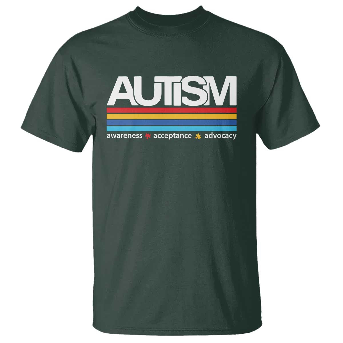 Retro Autism Support Acceptance T Shirt