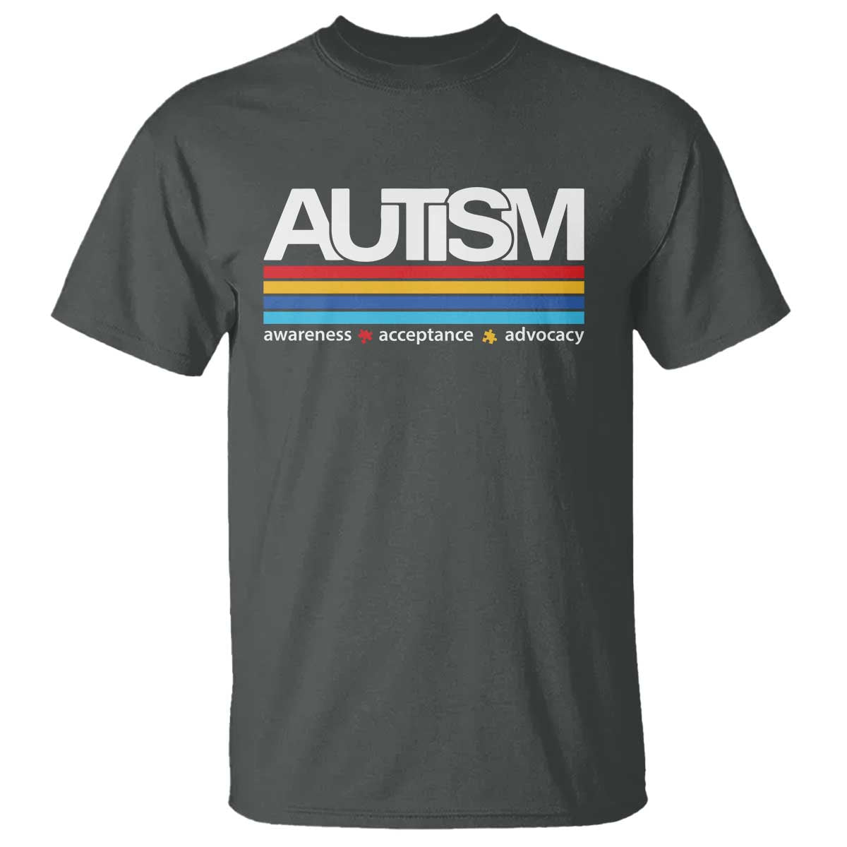 Retro Autism Support Acceptance T Shirt