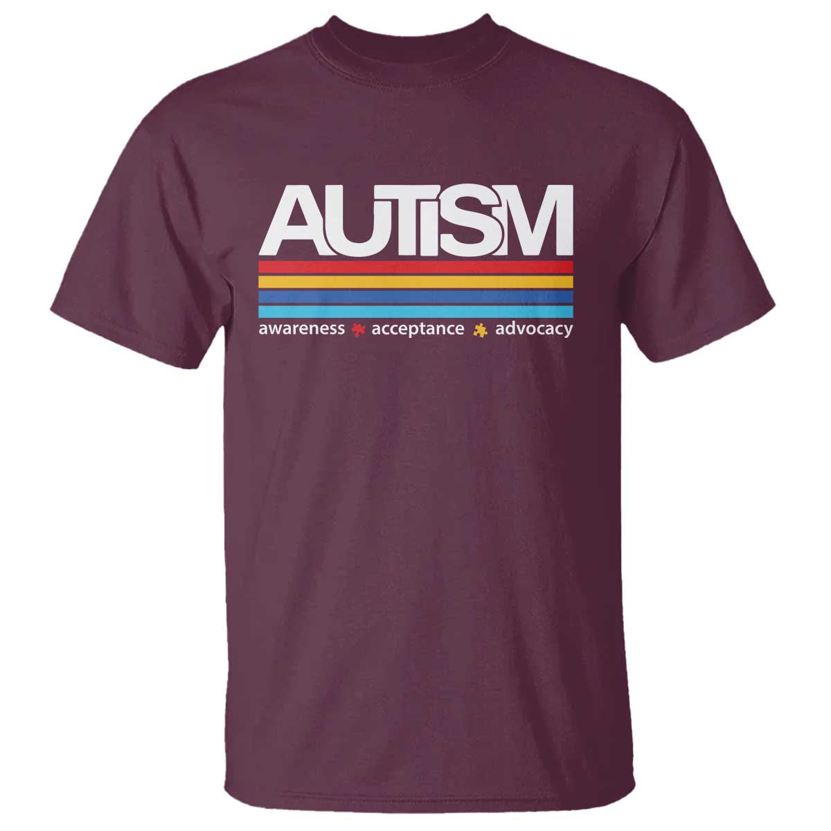 Retro Autism Support Acceptance T Shirt