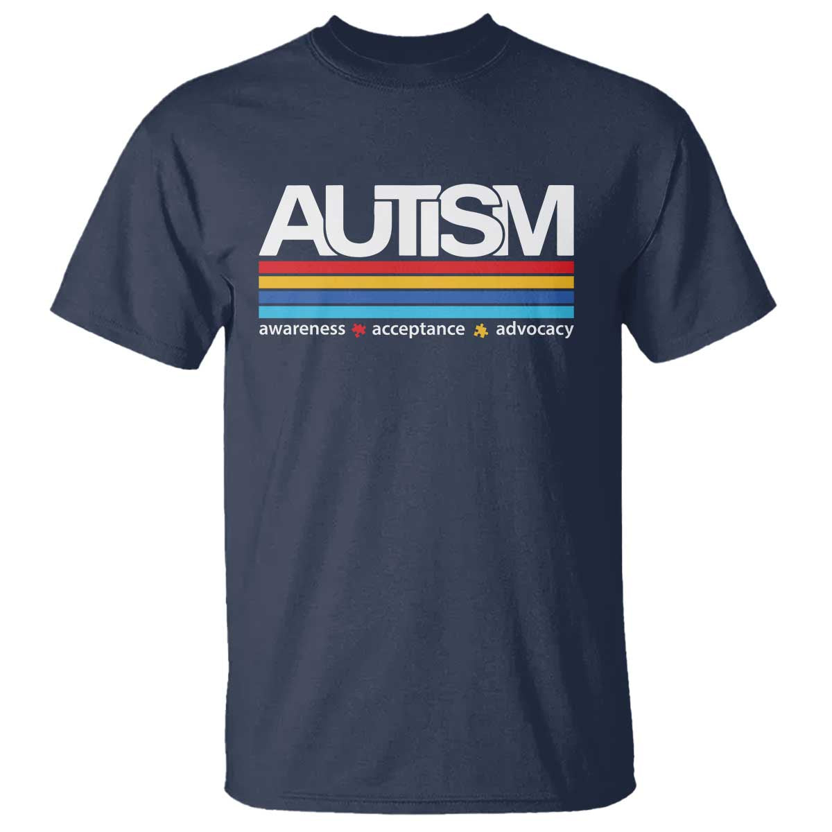 Retro Autism Support Acceptance T Shirt
