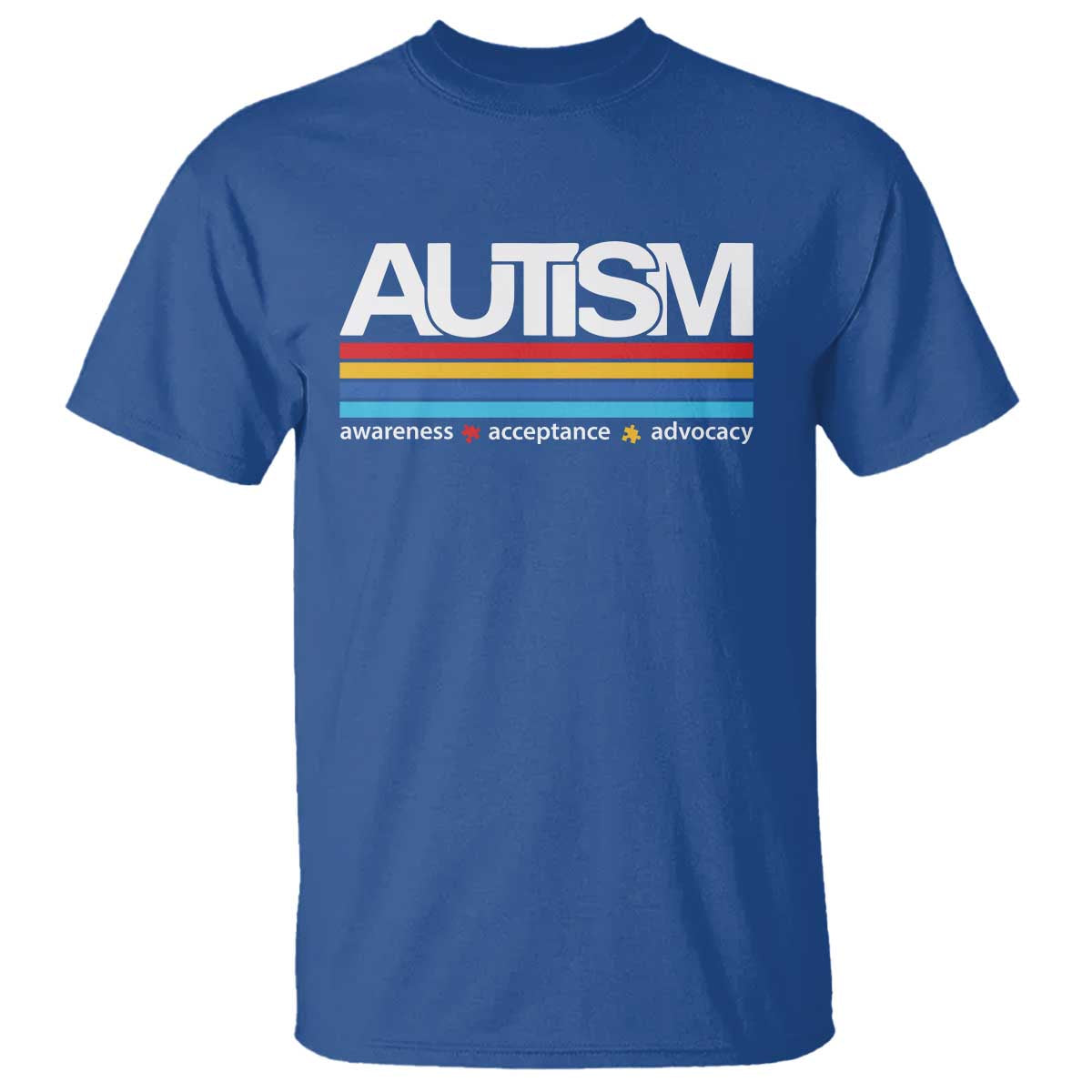 Retro Autism Support Acceptance T Shirt