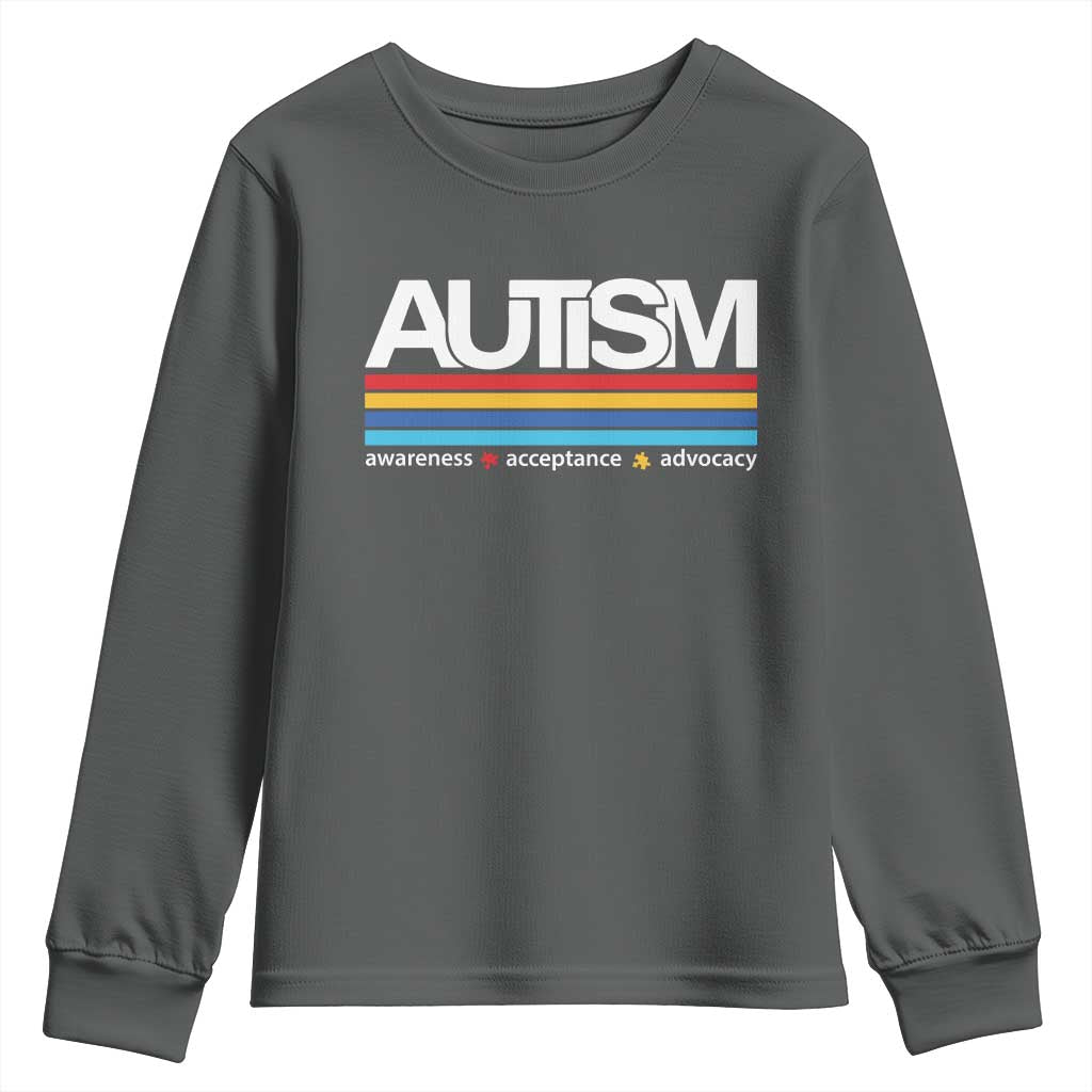 Retro Autism Support Acceptance Youth Sweatshirt