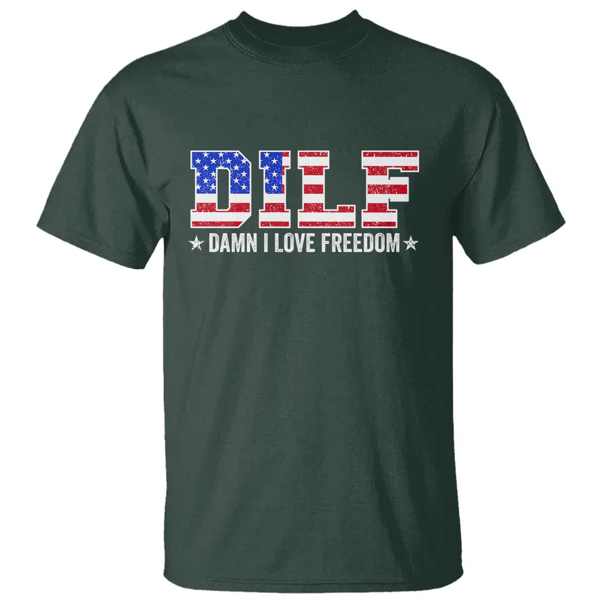 funny-patriotic-4th-of-july-t-shirt-dilf-damn-i-love-freedom-american-flag