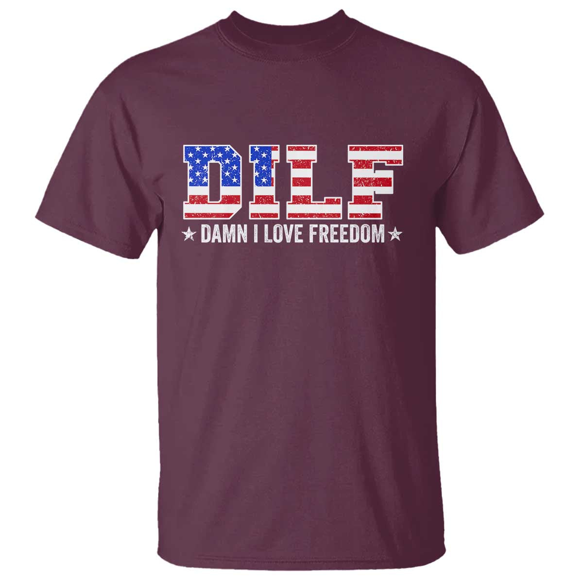 funny-patriotic-4th-of-july-t-shirt-dilf-damn-i-love-freedom-american-flag