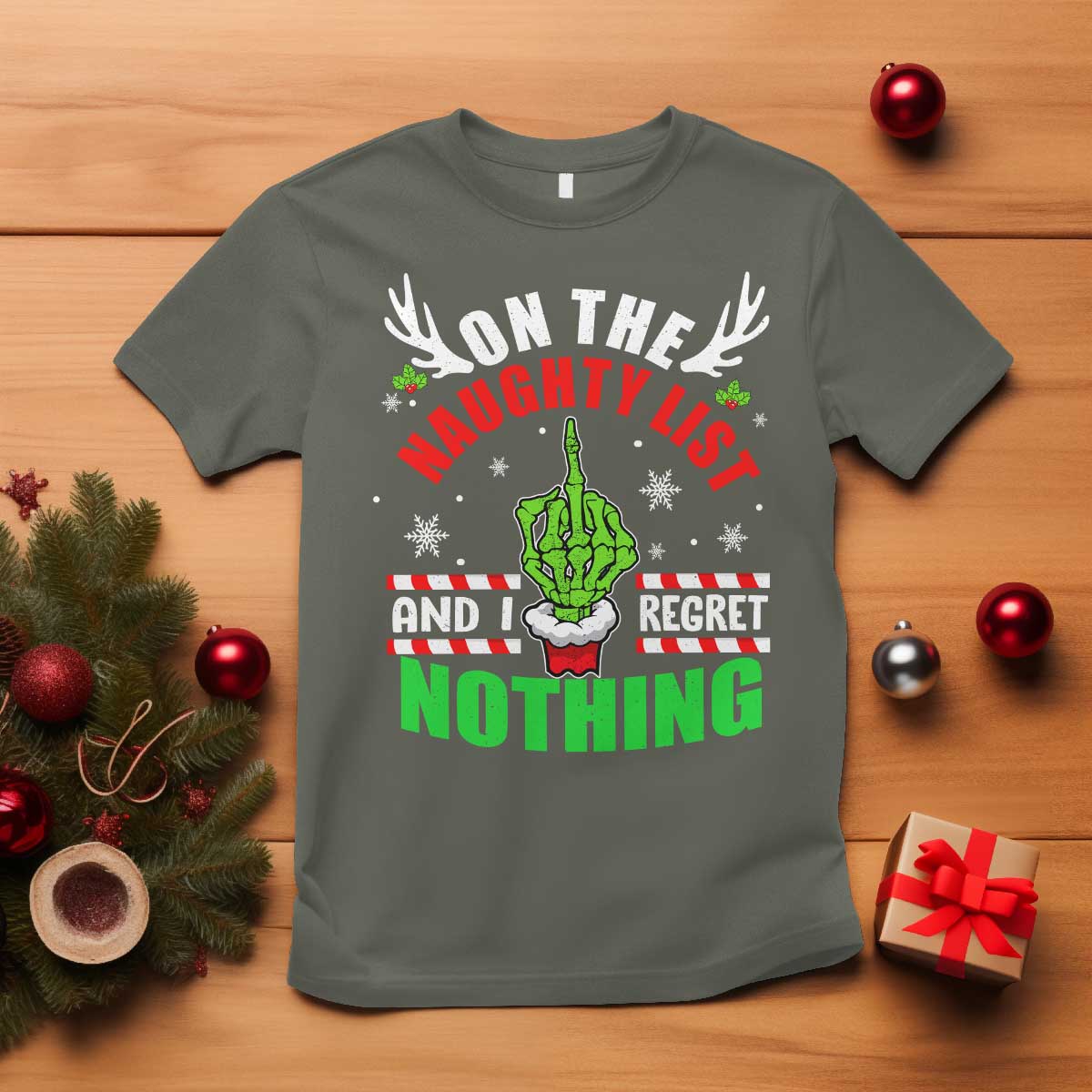 funny-xmas-t-shirt-on-the-list-of-naughty-and-i-regret-nothing-christmas