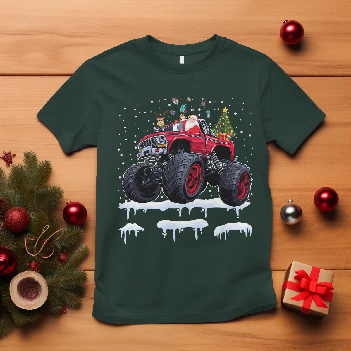 christmas-santa-monster-truck-t-shirt-american-offroad-xmas-boys-kids-toddler-youth