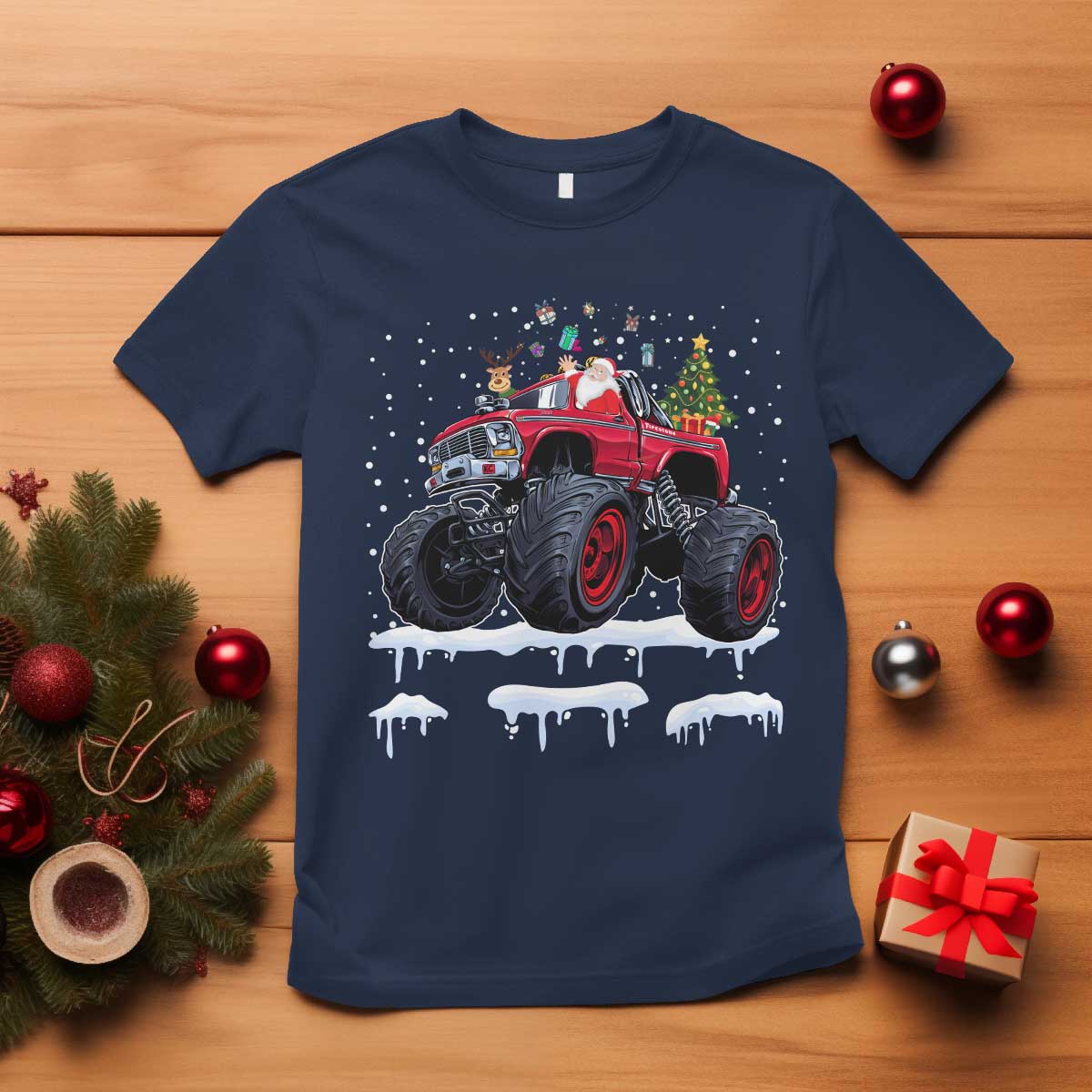 christmas-santa-monster-truck-t-shirt-american-offroad-xmas-boys-kids-toddler-youth