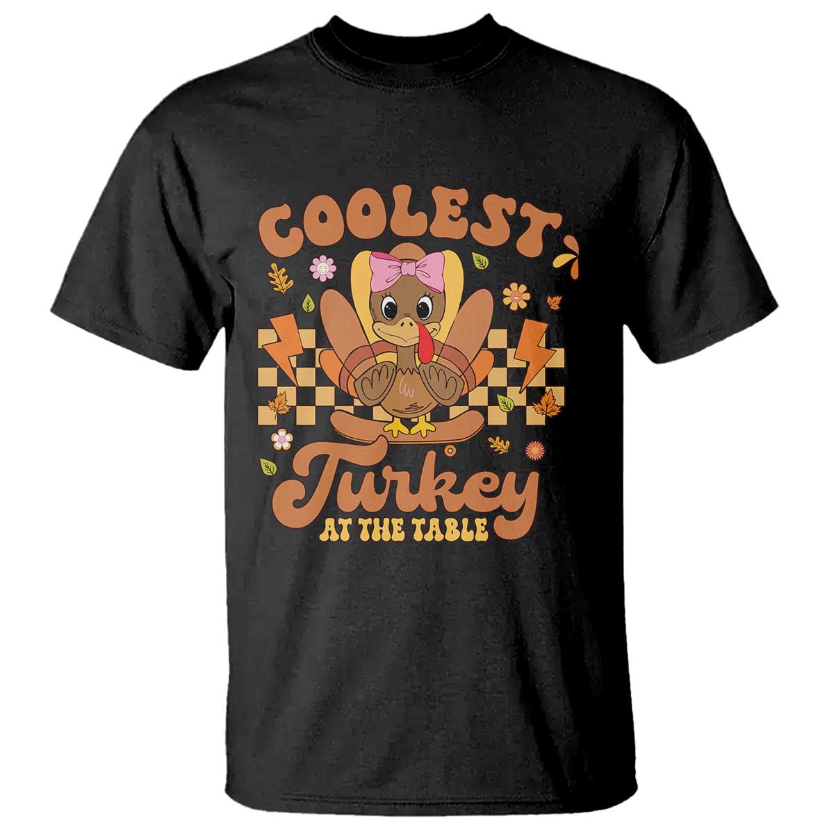 thanksgiving-kids-t-shirt-coolest-turkey-at-the-table-girls-toddler-youth