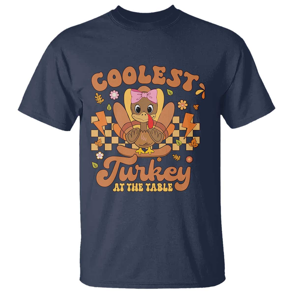 thanksgiving-kids-t-shirt-coolest-turkey-at-the-table-girls-toddler-youth