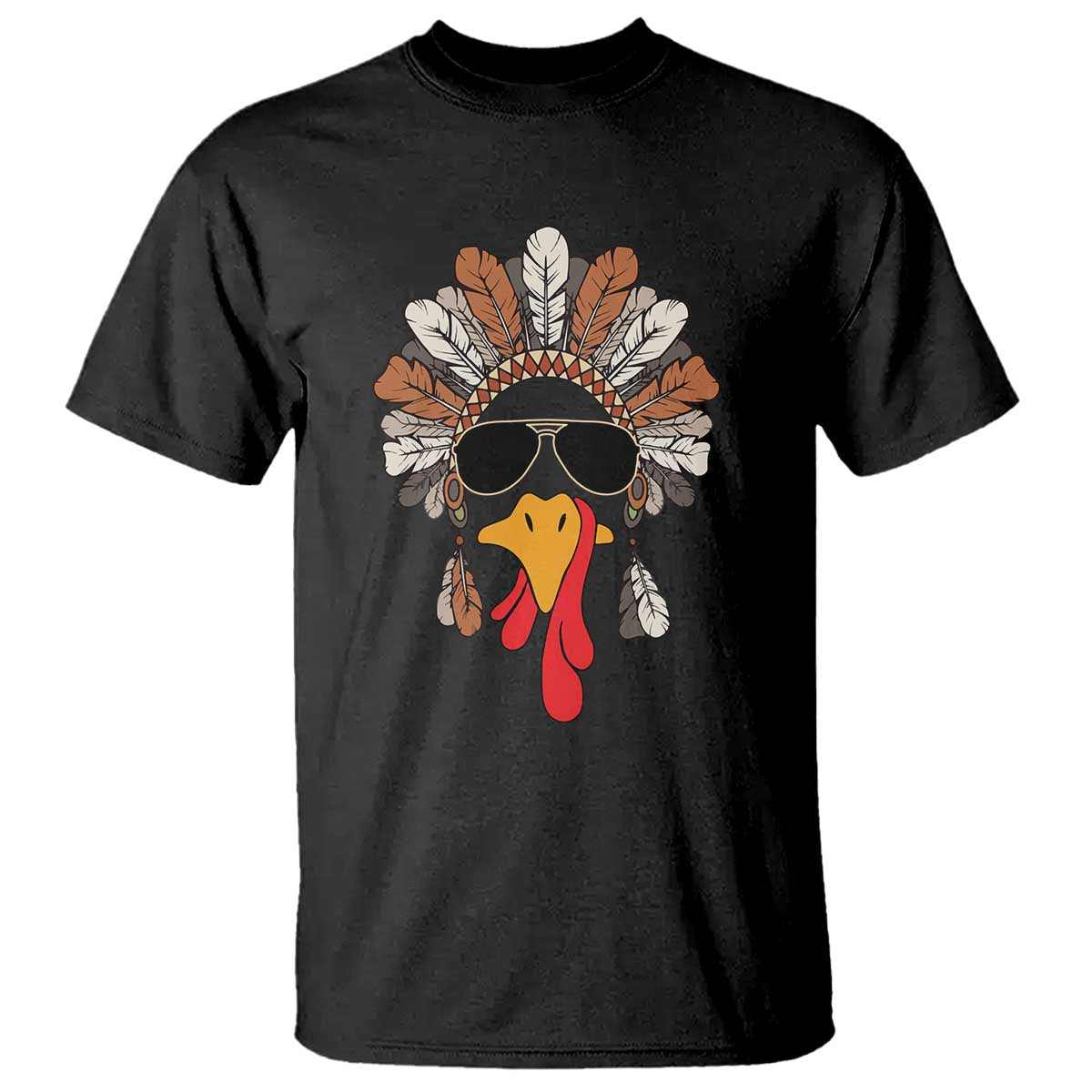 funny-turkey-face-t-shirt-family-matching-native-hat-cute-fall-thanksgiving