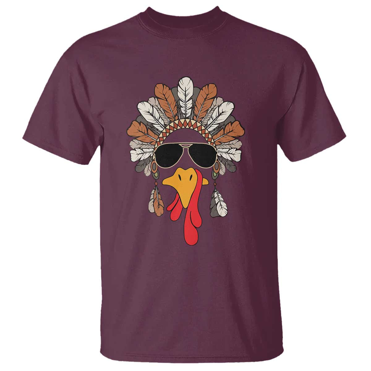 funny-turkey-face-t-shirt-family-matching-native-hat-cute-fall-thanksgiving