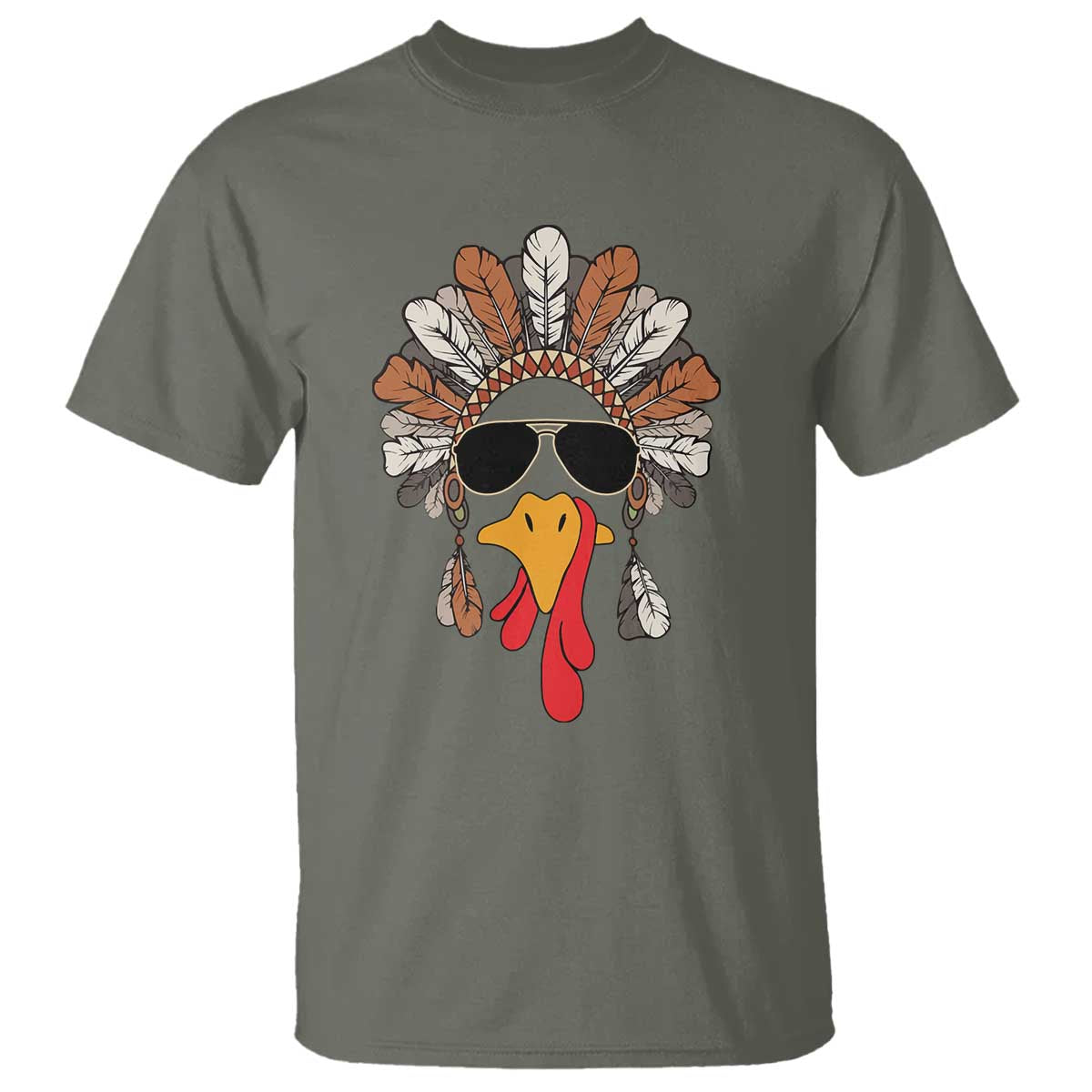 funny-turkey-face-t-shirt-family-matching-native-hat-cute-fall-thanksgiving